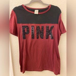 Burgundy VS Pink Sequin Shirt